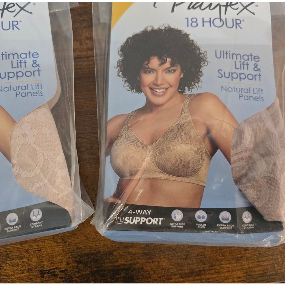 Playtex Beige Ultimate Support Bra (38DDD) - Picture 3 of 5
